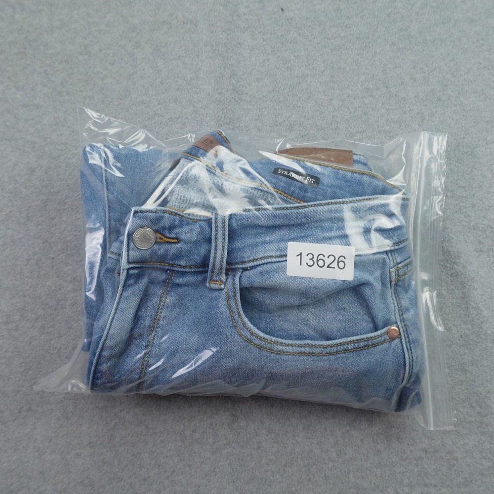 Judy Blue Jeans Womens 14W Light Wash Straight Fit Raw Hem Denim High Rise - Picture 14 of 14
